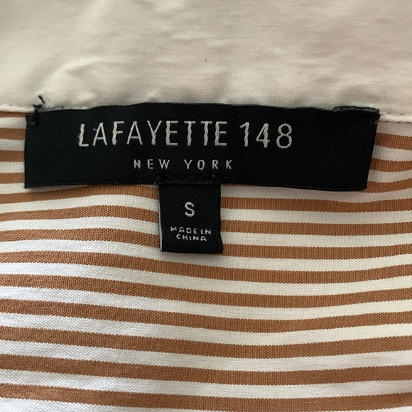 Lafayette 148  New York Everson Solo Melange Stripe Blouse Size S - Picture 7 of 9